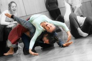 Contact improvisation beginners training "Born not only to crawl ..." - Ethno-club INBI - Moscow, Russia