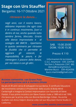 STAGE CON URS STAUFFER - ritrovare la danza - CSC ANYMORE - Bergamo, Italy