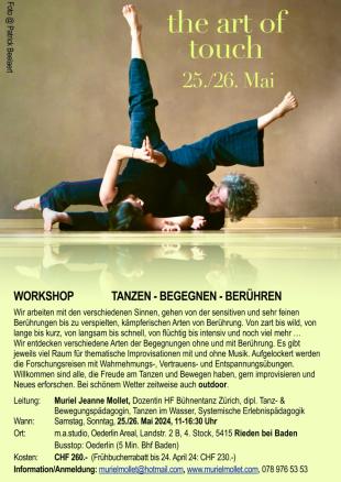 "the art of touch" - Begegnung - Berührung - Tanzen - m.a.studio - Rieden bei Baden, Switzerland