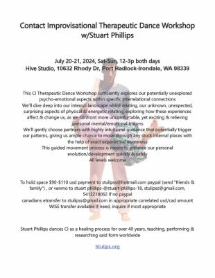 Contact Improvisational Therapeutic Dance Workshop w/Stuart Phillips - the hive - Port Hadlock-Irondale, United States