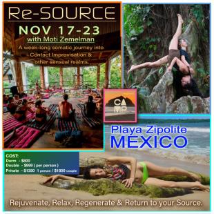 Re-SOURCE: A week-long somatic journey into Contact Improv & other sensual realms. - CAMP - Playa Zipolite - Zipolite, Mexico