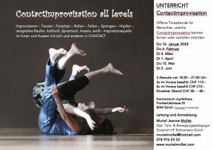 Contactimprovisation all levels - open evenings - Seminarraum Jupiter Space - Zürich, Switzerland