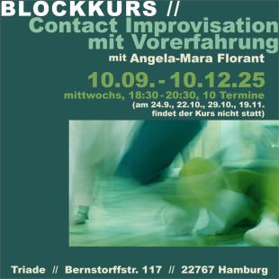 Blockkurs Contact Improvisation mit Vorerfahrung - TRIADE – Center for Dance, Improvisation and Performance  - Hamburg, Germany