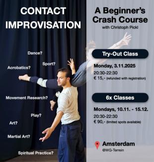 Contact Improvisation - Beginner's Tryout - WG-Terrein - Amsterdam, Netherlands