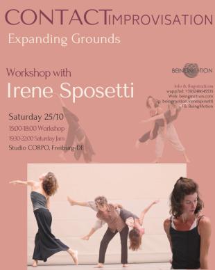 ✫ Expanding Grounds — CONTACT Improvisation Workshop ✫  with Irene Sposetti - Studio Corpo - Freiburg, Germany