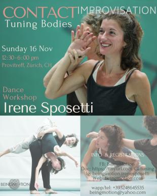 ✫TUNING Bodies — CONTACT Improvisation Workshop✫ with IRENE SPOSETTI - Privatbad Zürich - Zürich, Switzerland