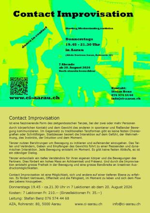Contact Improvisation Aarau Fortlaufender Kurs Donnerstag - aikido-zentrum-aarau - Aarau, Switzerland
