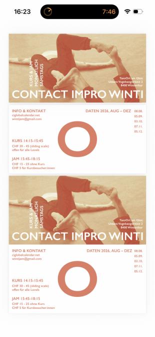 Contact Impro Winit - Tanzort am Gleis - Winterthur, Switzerland